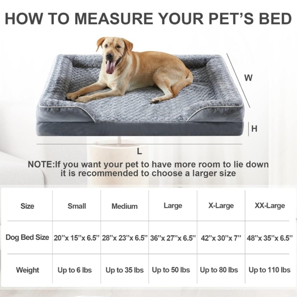Dog Beds for Large Dogs,Waterproof Dog Bed,Washable Dog Bed with Waterproof Lini - Picture 4 of 9